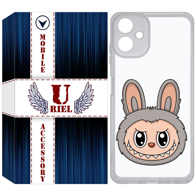 کاور یوریل قاب مدل Clear کد 114 طرح لبوبو Labubu مناسب برای گوشی موبایل سامسونگ Galaxy A06