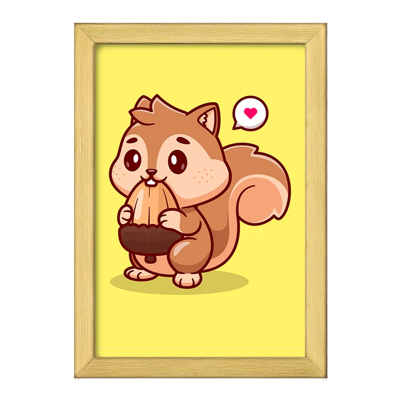 تابلو خندالو طرح حیوانات بامزه سنجاب کد 29660