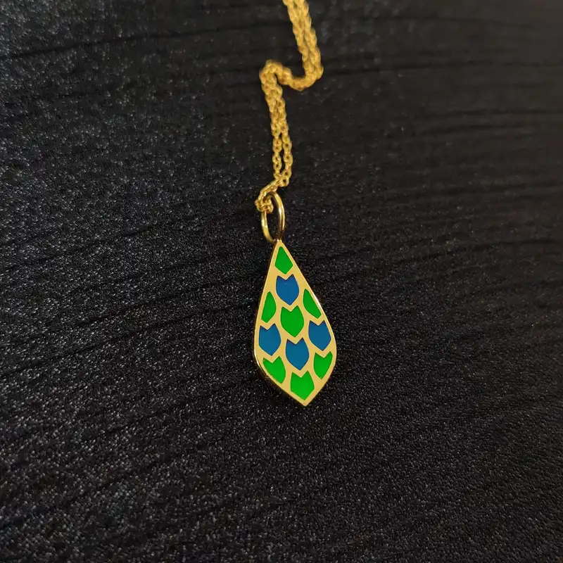 گردنبند طلا 18 عیار زنانه درگونه مدل آویز پرنده پارسی