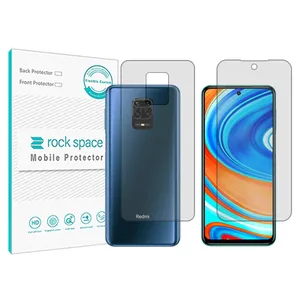 Rockspace transparent screen protector HyGEL model suitable for Xiaomi Redmi Note 9 Pro Max mobile phone with back protector