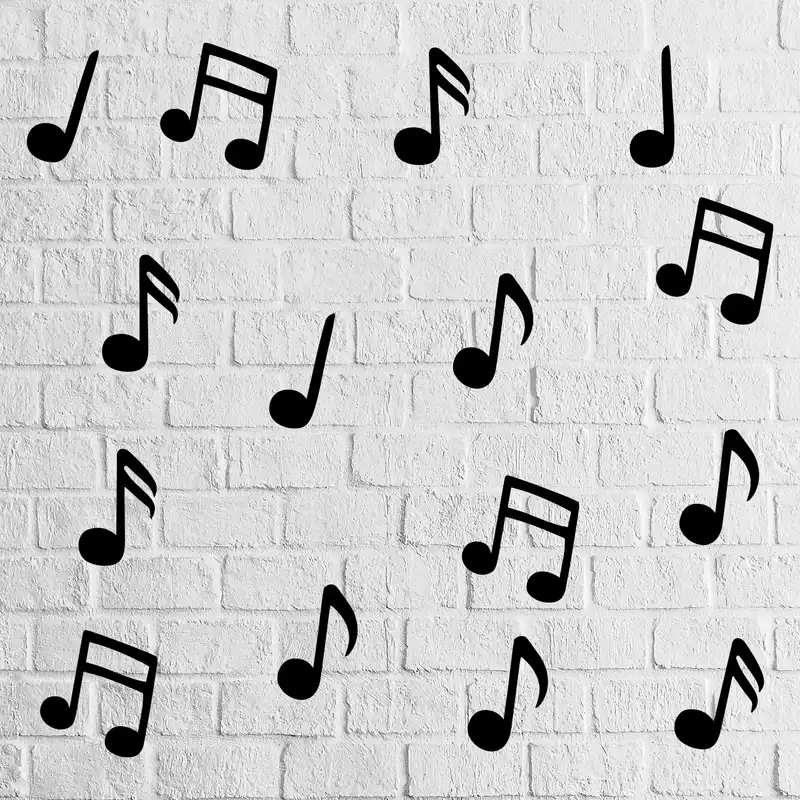 استیکر ناویا طرح نت مدل چوبی بسته 15 عددی