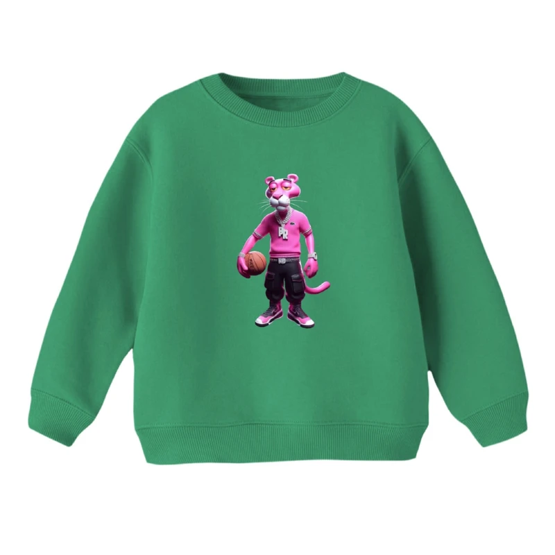 سویشرت بچگانه مدل پلنگ صورتی کد ۳