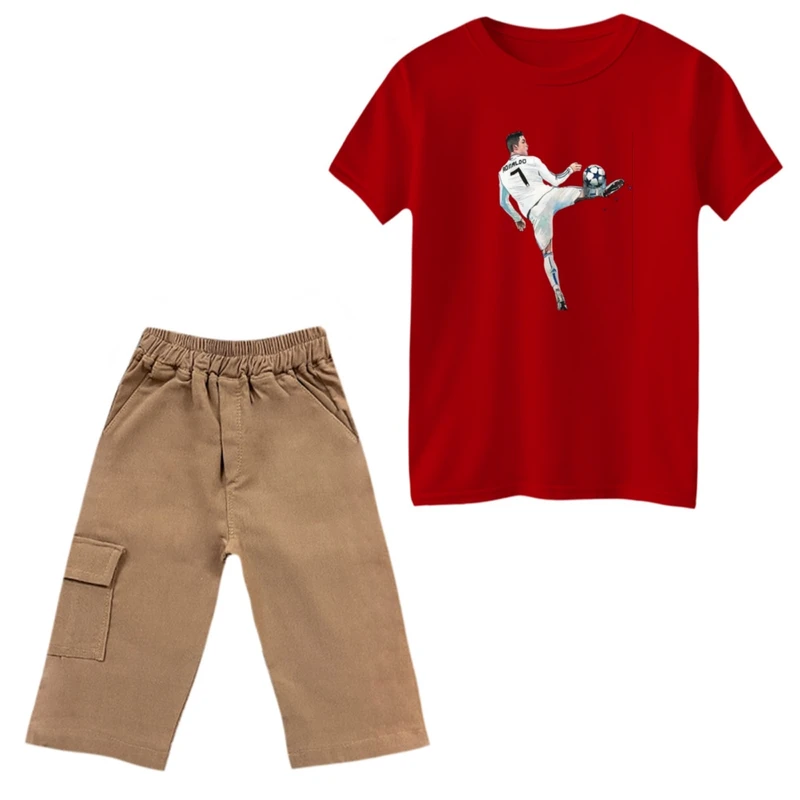 ست تی‌شرت و شلوارک پسرانه مدل رونالدو کد 10