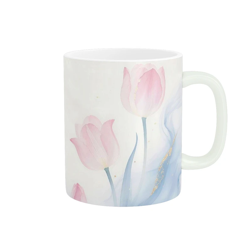 ماگ پاد آفرین مدل گلهای آبرنگی کد 261