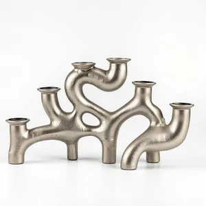 جاشمعی مدل شش شعله طرح دفرمه مناسب برای شمع مدادی