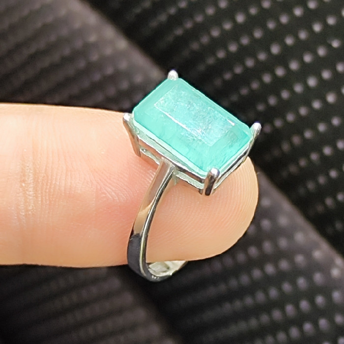 انگشتر نقره زنانه نقره جات بافندگان مدل سنگ تورمالین کد P654