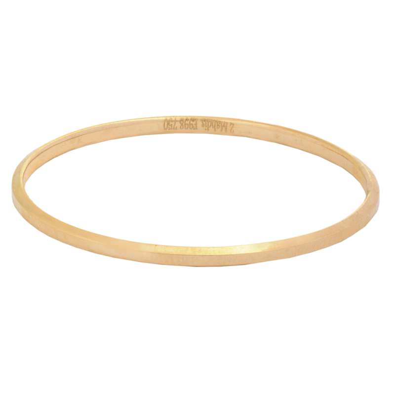 النگو طلا 18 عیار دخترانه طلای مستجابی مدل آینه ای کد 01E998