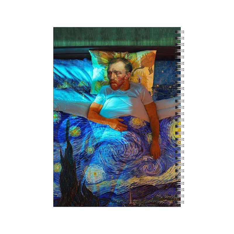 دفتر مشق 80 برگ بامبیلیپ طرح ونگوگ در شب پر ستاره کد 7222221