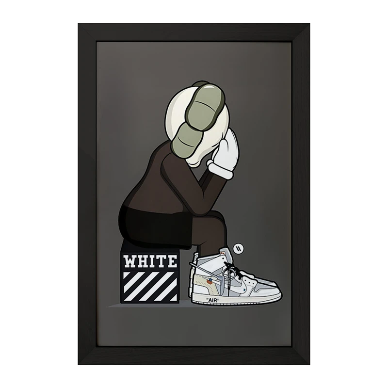 تابلو خندالو مدل عروسک کاز (kaws) کد F3989