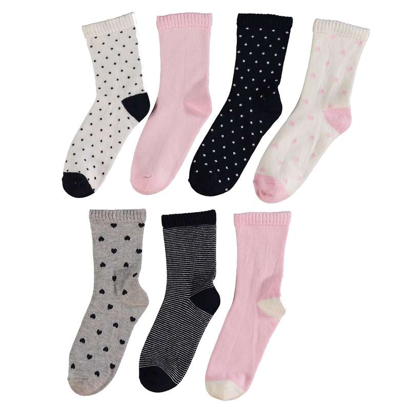 جوراب دخترانه ال سی وایکیکی مدل 0W8960Z4 مجموعه 7 عددی