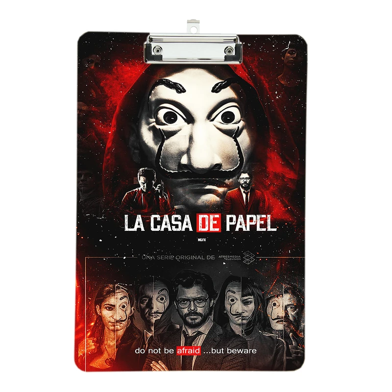 تخته شاسی طرح سریال خانه کاغذی مدل tn6 سایز A4