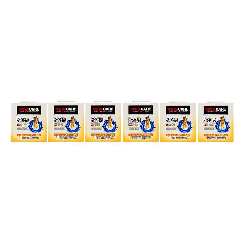 کاندوم سوئیس کر مدل POWER GINSENG مجموعه 6 عددی
