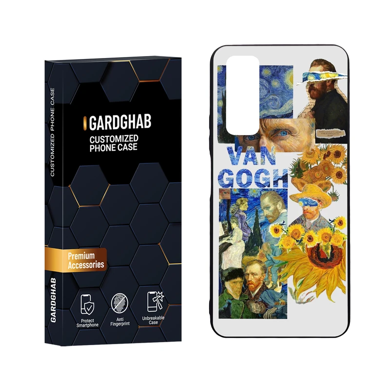  کاور گارد قاب مدل دور ژله ای پشت گلس هنری مناسب برای گوشی موبایل هوآوی Y7a