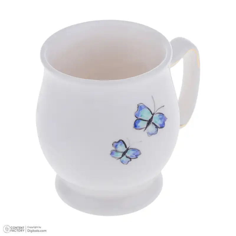 ماگ سرامیکی آوای دل طرح گربه سیاه قلم و پروانه