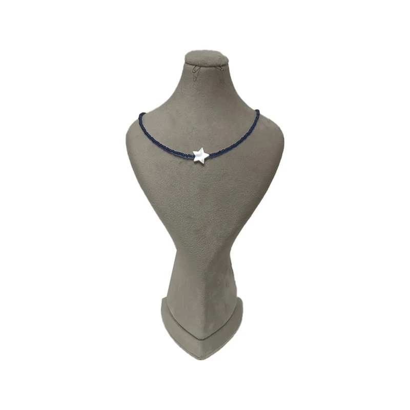 گردنبند زنانه مدل صدف تراش ستاره به همراه منجوق