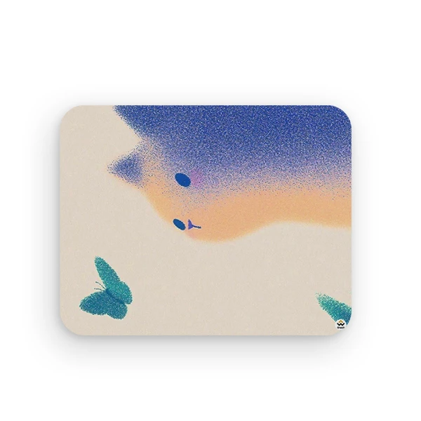 ماوس پد شادیت مدل گربه و پروانه کد342 سایز 19*24 سانتی متر