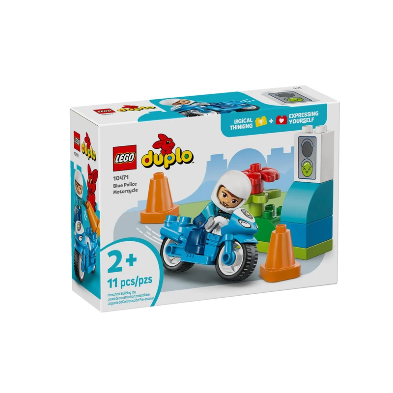 لگو 11 تکه سری DUPLO مدل Blue Police Motorcycle کد 10471