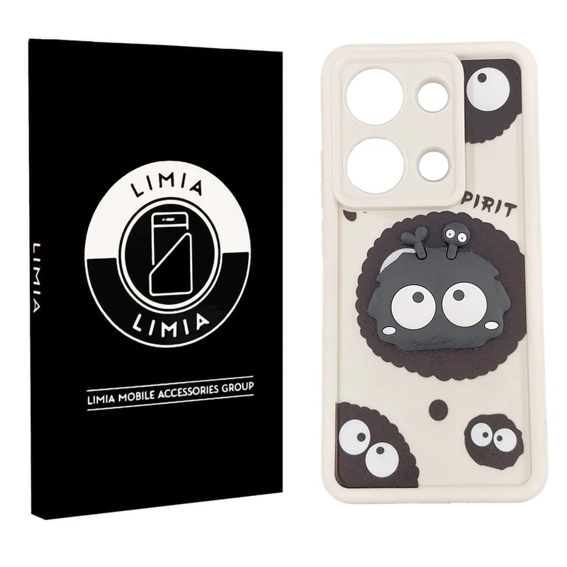 کاور لیمیا مدل سولید لنزدار طرح عروسکی برجسته مناسب برای گوشی موبایل شیائومی Redmi Note 13 4G