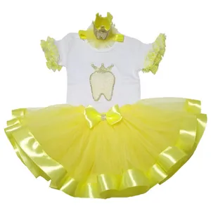 ست 3 تکه لباس دخترانه مدل دندونی