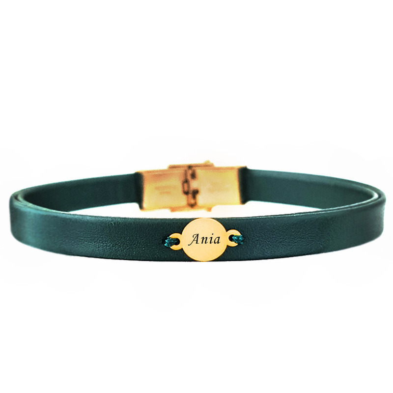 دستبند طلا 18 عیار زنانه الن نار مدل اسم آنيا ELN070