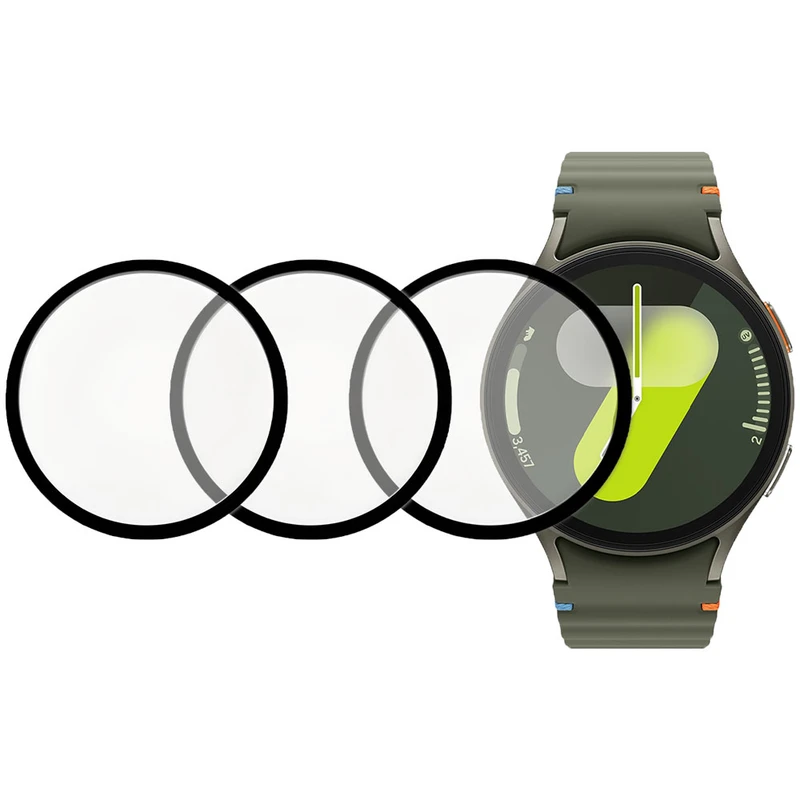 محافظ صفحه نمایش والکری مدل PMMA مناسب برای ساعت هوشمند سامسونگ Galaxy Watch 7 44mm بسته سه عددی