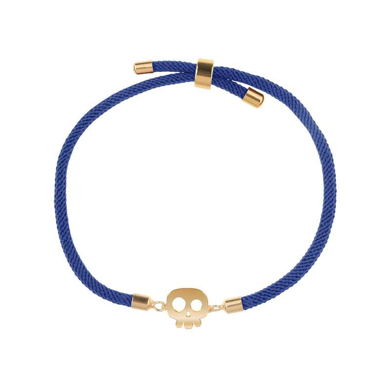 دستبند طلا 18 عیار زنانه مدوپد مدل جمجمه کد D13-10320 دستبند طلا 18 عیار زنانه مدوپد مدل جمجمه کد D13-10320