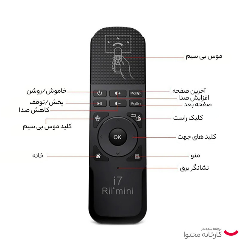 پرزنتر بی سیم ری مدل Air Mouse i7 Mini
