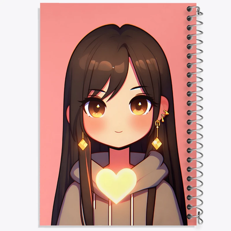 دفتر ژورنال نویسی 50 برگ خندالو مدل نقطه ای طرح دخترانه کد F8014