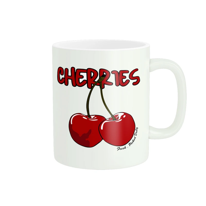 ماگ پاد آفرین مدل فانتزی طرح گیلاس کد PM5369