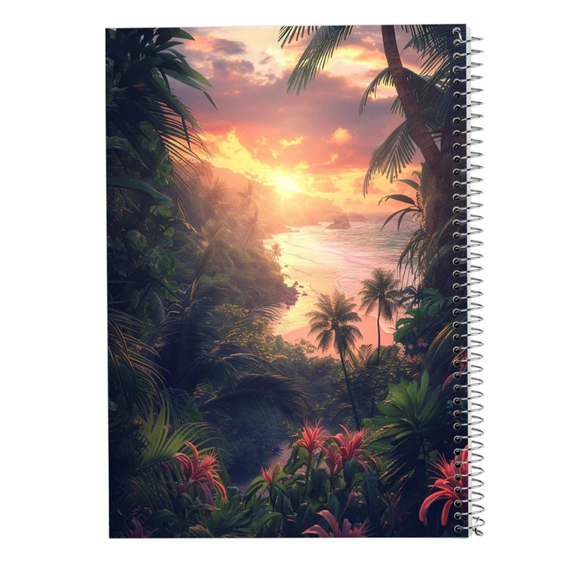 دفتر شطرنجی 50 برگ مدوپد طرح درخت نخل کد DF15195