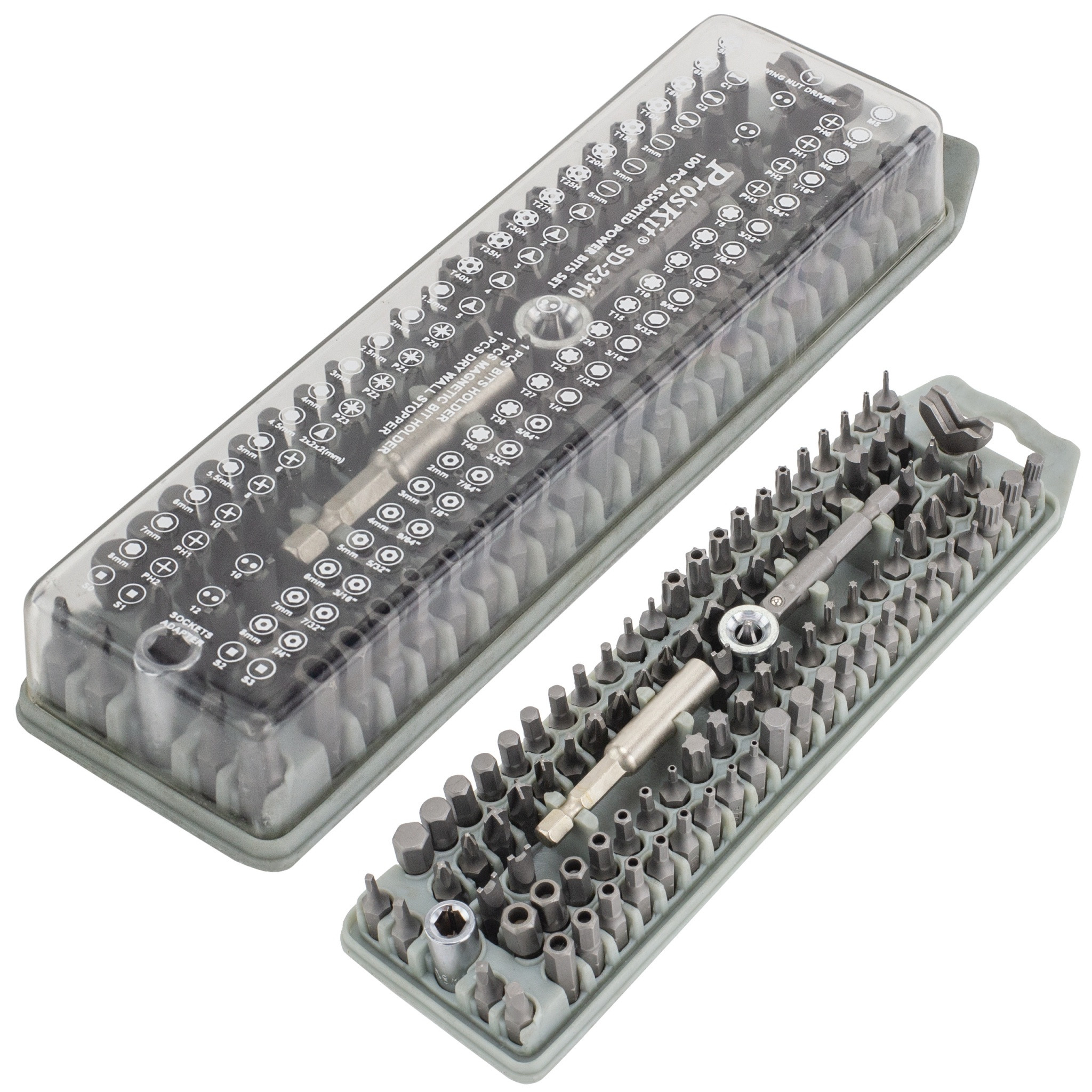 پیچ گوشتی و سری پیچ گوشتی پروسکیت مدل SD-2310 مجموعه 100 عددی پیچ گوشتی و سری پیچ گوشتی پروسکیت مدل SD-2310 مجموعه 100 عددی