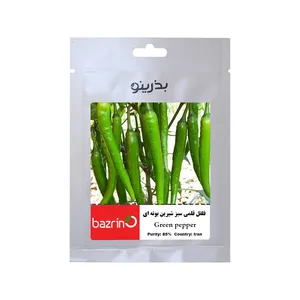 بذر فلفل قلمی سبز شیرین بوته ای بذرینو کد BZNO-240