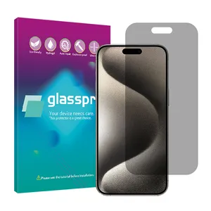 Glass Pro Resistant model privacy screen protector suitable for Apple iPhone 15 Pro Max mobile phone