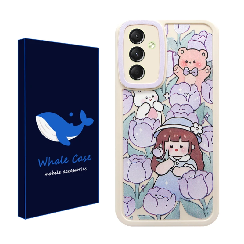 کاور وال کیس مدل دختر و باغ لاله مناسب برای گوشی موبایل سامسونگ Galaxy A14