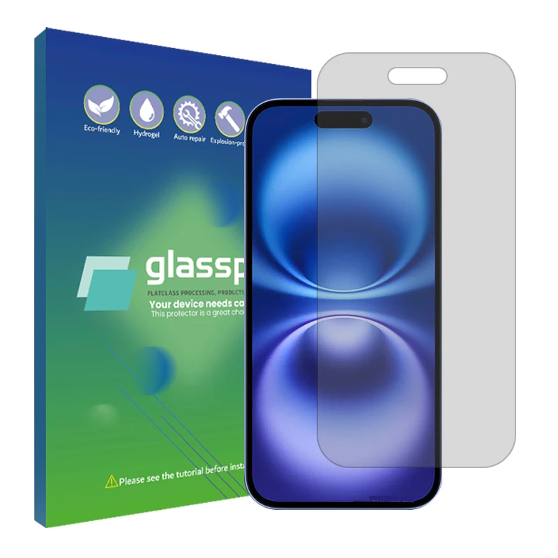 محافظ صفحه نمایش شفاف گلس پرو مدل Resistant مناسب برای گوشی موبایل اپل iPhone 16