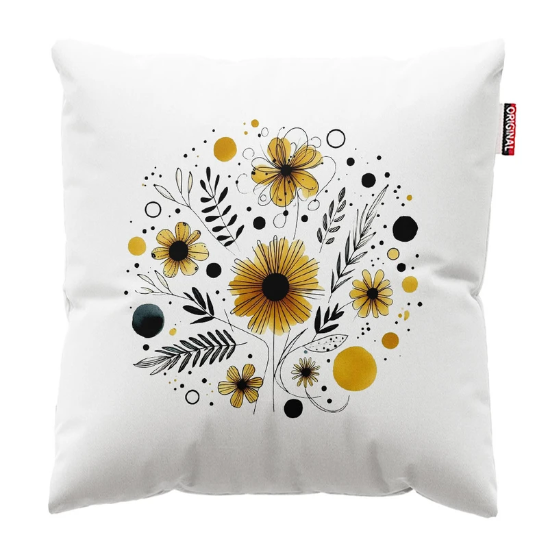 کوسن پاد آفرین طرح گل کد 1568 سایز 30*30 سانتی متر