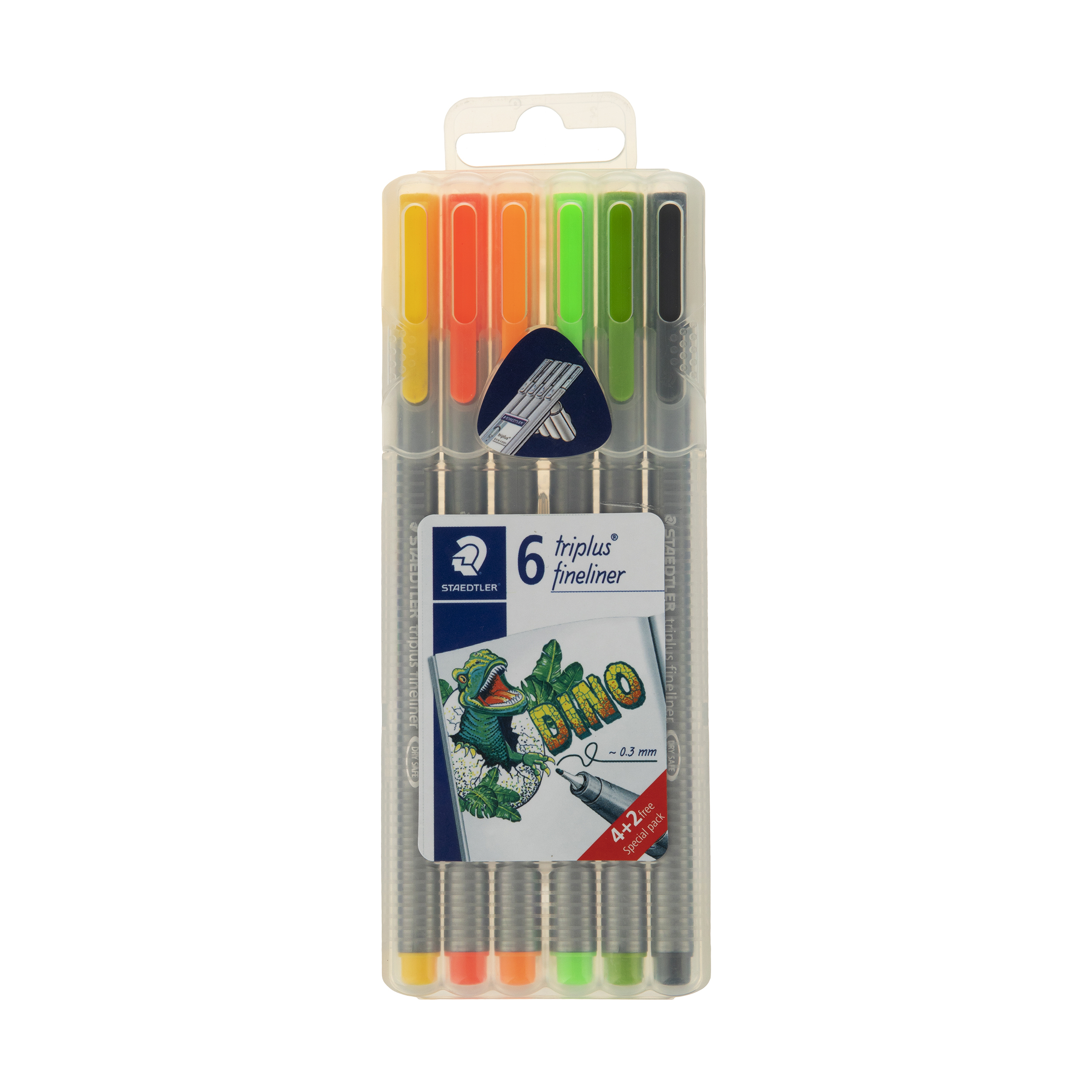 روان نویس استدلر مدل Triplus Fineliner-Dino بسته 6 عددی	