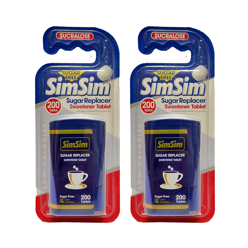 قرص شیرین کننده کم کالری سوکرالوز سیم سیم 2 بسته 200 عددی