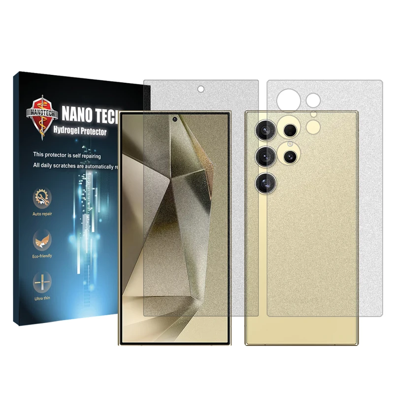 محافظ صفحه نمایش مات نانو تک مدل Tough مناسب برای گوشی موبایل سامسونگ Galaxy S24 Ultra به همراه محافظ پشت گوشی