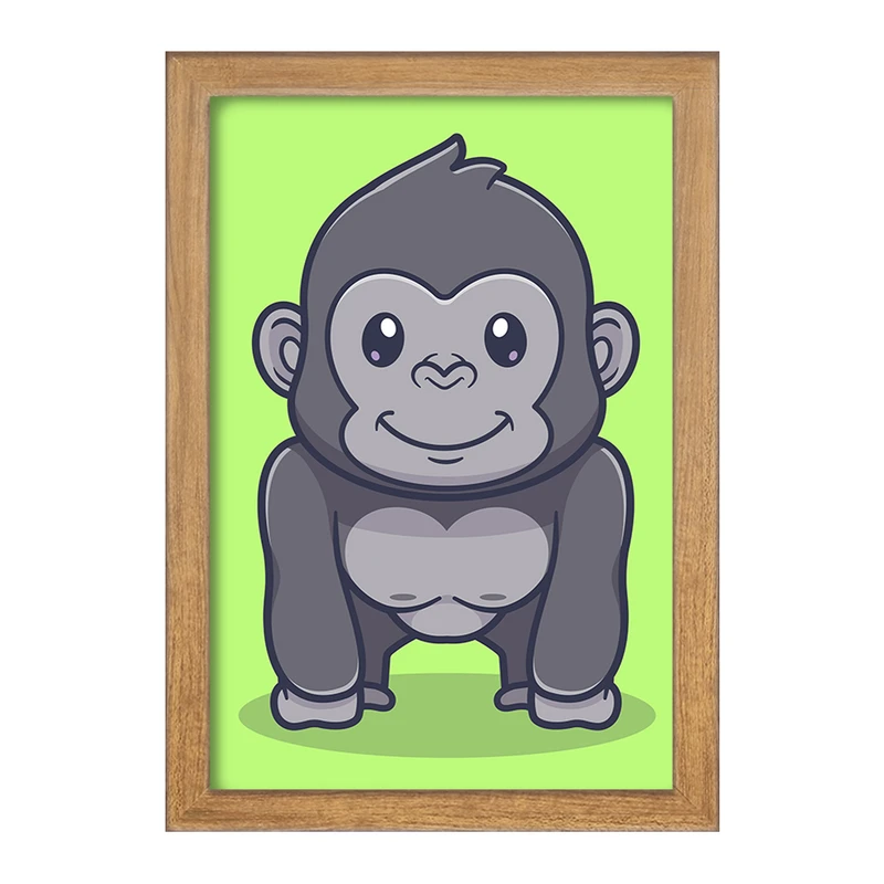 تابلو خندالو مدل حیوانات بامزه گوریل کد 29682