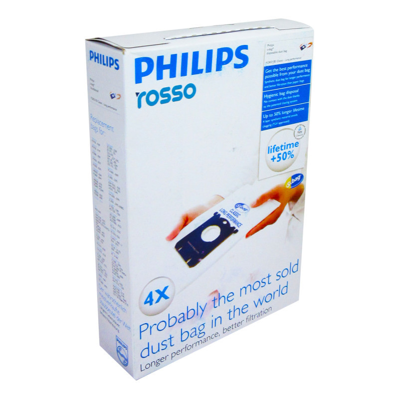 پاکت جاروبرقی فیلیپس مدل ROSSO بسته 4 عددی مناسب برای جاروبرقی فیلیپس