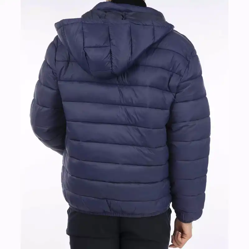 کاپشن مردانه جوتی جینز مدل کلاهدار کد 122132 رنگ سرمه‌ای تیره