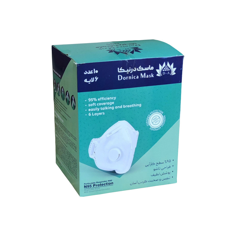 ماسک تنفسی درنیکا مدل N95 بسته 10 عددی