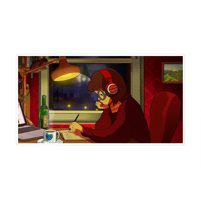 استیکر لپ تاپ ماسا دیزاین طرح Lofi مدل STK1589