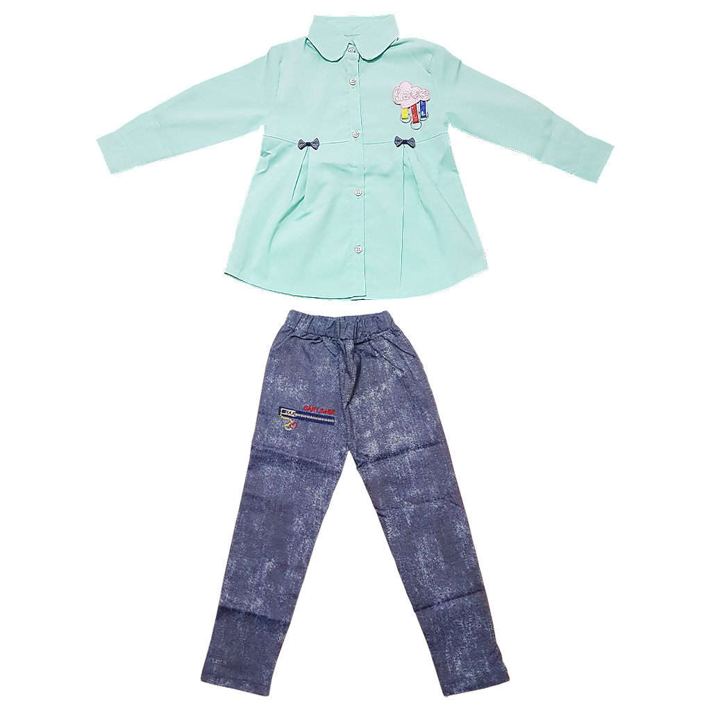 ست شومیز و شلوار دخترانه مدل GNS22
