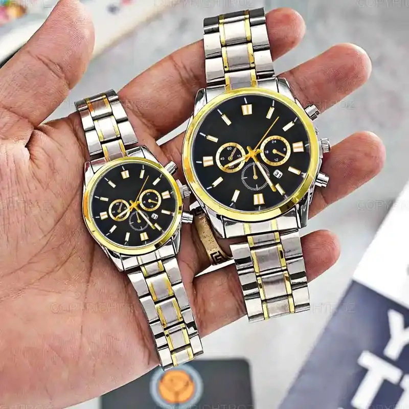 ست ساعت مچی عقربه ای زنانه و مردانه مدل کلاسیک 03