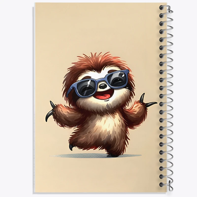 دفتر شطرنجی 50 برگ خندالو طرح تنبل بامزه کد N5486