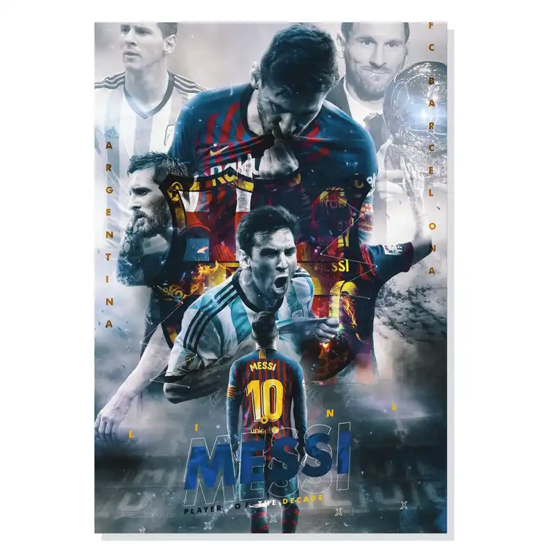 پوستر طرح فوتبالی لیونل مسی Lionel Messi مدل M0312
