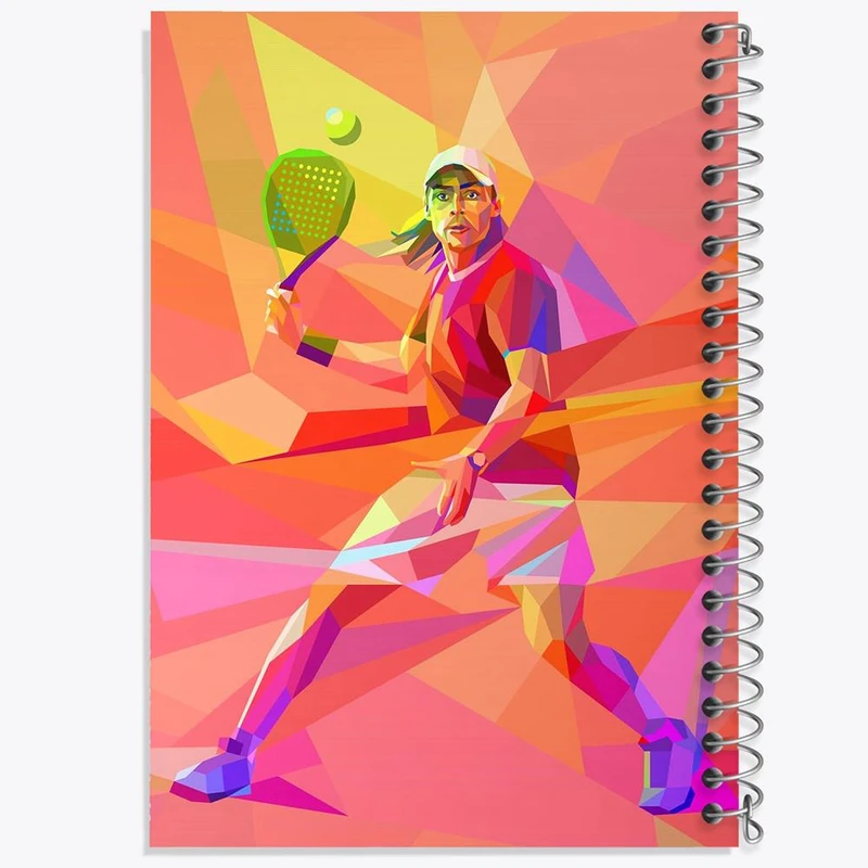 دفتر ژورنال نویسی 50 برگ خندالو مدل نقطه ای طرح تنیس Tennis کد 14606