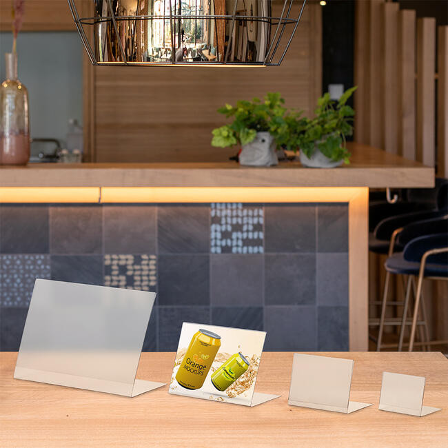 استند قیمت فروشگاهی مدل ال استند قیمت A7 افقی بسته دو عددی